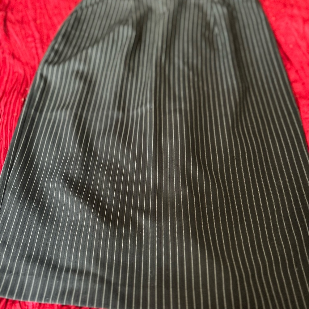 Pinstripe pencil skirt